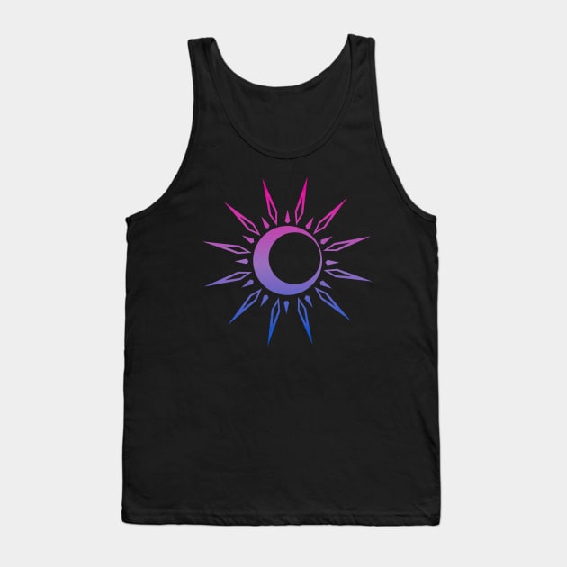 Bisexual Celestial Spiritual Bi Pride Flag Sun Moon Boho Yoga Tank Top by AmbersDesignsCo